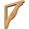 Ekena Millwork Funston Craftsman Rough Sawn Bracket w/ Offset Brace, Western Red Cedar, 6"W x 48"D x 48"H BKT0604X48X48FST04RWR - alternate 1